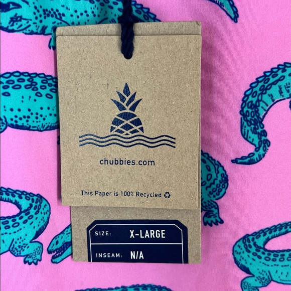 Chubbies Pink and Blue Alligator Polo Shirt - Picture 4 of 6